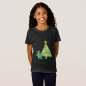 T-rex kerst t-shirt (Voorkant volledig)