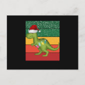 t-rex kerstboom briefkaart (Voorkant)