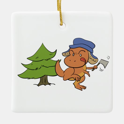 T. Rex kerstboom Shopping Ornament (Voorkant)