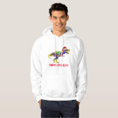 T-Rex kerstdinosaur Santa Quote Hoodie (Voorkant volledig)