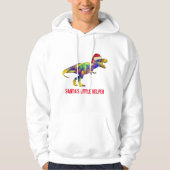T-Rex kerstdinosaur Santa Quote Hoodie (Voorkant)