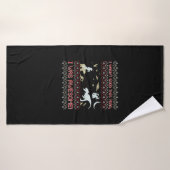 T-Rex Kerstmis Badhanddoek (Badhanddoek)