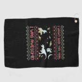 T-Rex Kerstmis Golfhanddoek (Horizontaal)