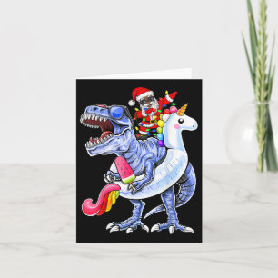 T Rex Kerstmis In Juli Afro-Amerikaanse Kerstman Kaart