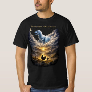 T-Rex Kippen Evolutie   Onthoud Wie Je Bent  T-shirt