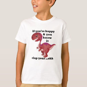 T-Rex klapt uw handen Humor Funny T-shirt design
