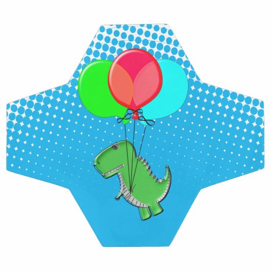 T-rex-kogels met luchtballonnen in de blauwe lucht voetbal (Enkel)