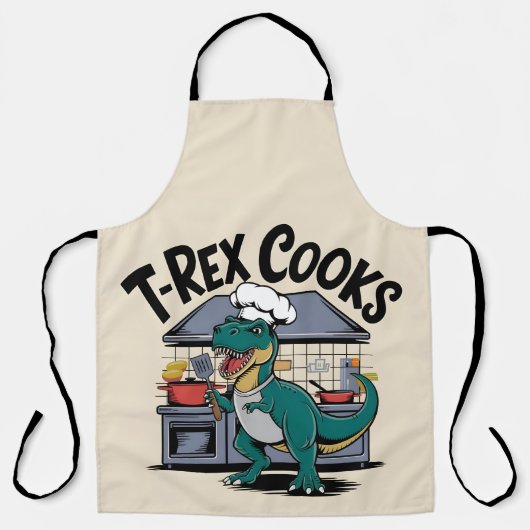 T-Rex koks Schort (Voorkant)