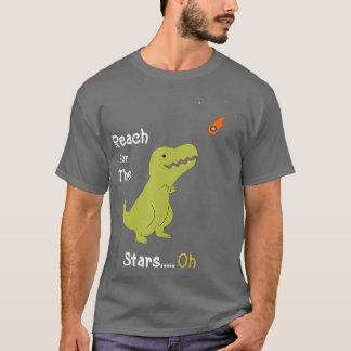 T-rex komt voor de sterren die Dinosaur Dino-spoel T-shirt
