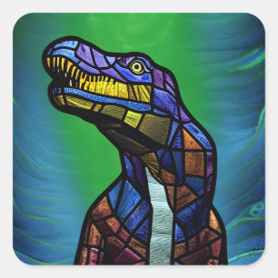 T-Rex koning der dinosaurussen Vierkante Sticker