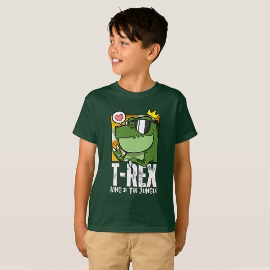 T-rex - Koning van het Oerwoud T-shirt (Voorkant volledig)