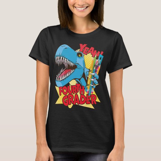 T Rex Laatste dag van de derde graad Eerste dag va T-shirt (Voorkant)