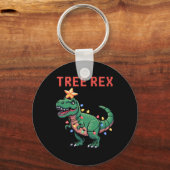 T-Rex lelijke kersttrui dinosaurus Sleutelhanger (Voorkant)