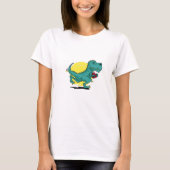T-rex loopt met Heart T-Shirt (Voorkant)