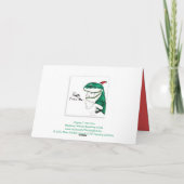 T-Rex-Mas Christmas Kaart (Achterkant)