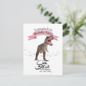 T Rex, Meisje Reserveer de Datum Briefkaart (Staand voorkant)