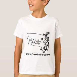 T-Rex Met de Hand Getekende Dinosaurus T-Shirt