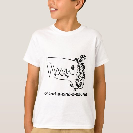 T-Rex | Met de Hand Getekende Dinosaurus T-Shirt (Voorkant)