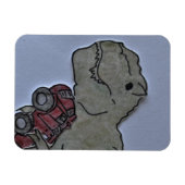 T Rex met een Truck Flex Magnet Magneet (Horizontaal)