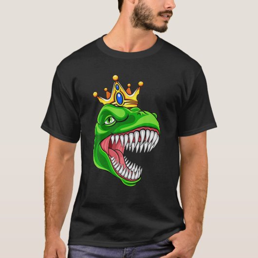 T Rex met kroonTyrannosaurus Rex Dinosaur Lover T-shirt (Voorkant)