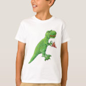 T-Rex met Pizza T-shirt (Voorkant)