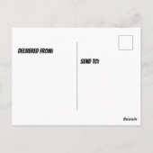 T-rex met verjaardagshoed briefkaart (Achterkant)