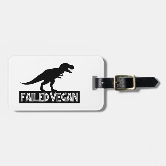 T-Rex mislukt Vegan Bagagelabel (Voorkant horizontaal)