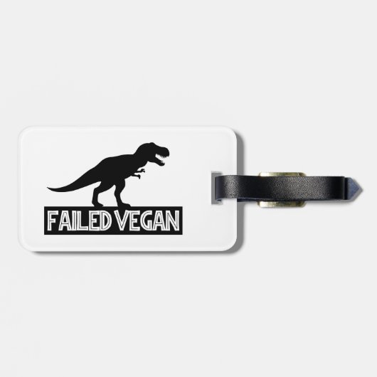 T-Rex mislukt Vegan Bagagelabel (Achterkant horizontaal)