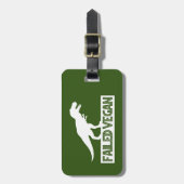 T-Rex mislukt Vegan Bagagelabel (Voorkant verticaal)