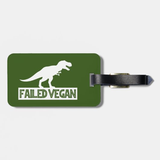 T-Rex mislukt Vegan Bagagelabel (Achterkant horizontaal)