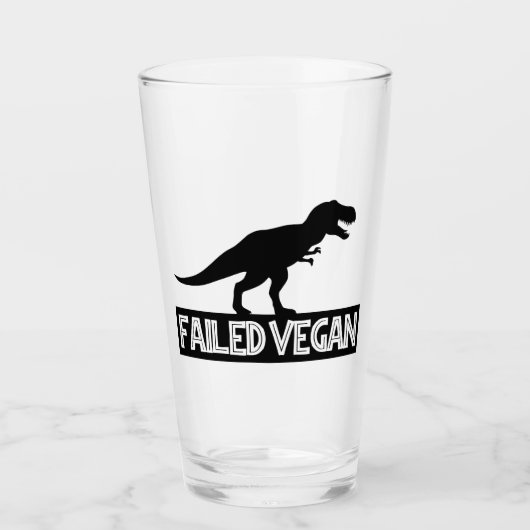 T-Rex mislukt Vegan Glas (Voorkant)