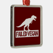 T-Rex mislukt Vegan Metalen Ornament (Rechts)