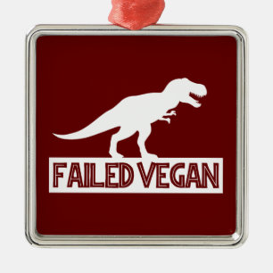 T-Rex mislukt Vegan Metalen Ornament