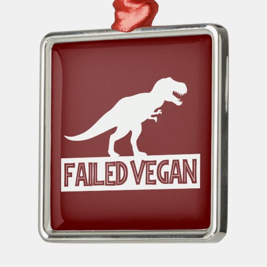 T-Rex mislukt Vegan Metalen Ornament (Links)