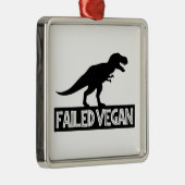 T-Rex mislukt Vegan Metalen Ornament (Rechts)