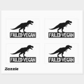 T-Rex mislukt Vegan Rechthoekige Sticker (Vel)