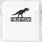T-Rex mislukt Vegan Rechthoekige Sticker (Tas)