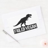 T-Rex mislukt Vegan Rechthoekige Sticker (Envelop)