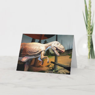 T rex-model feestdagen kaart