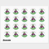 T-Rex Monster Truck Dinosaur Kids Birthday Party Ronde Sticker (Vel)