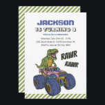 T-Rex Monster Truck Rawr Dinosaur Kids Birthday Kaart<br><div class="desc">Kute design voor kinderen,  jongens of meisjes die van dinosaurus,  dino-cartoon,  T-rex en andere dinosaurussoorten houden. Ideaal voor Jurassic-themagefeestje. U kunt de formulering aanpassen aan andere gelegenheden.</div>