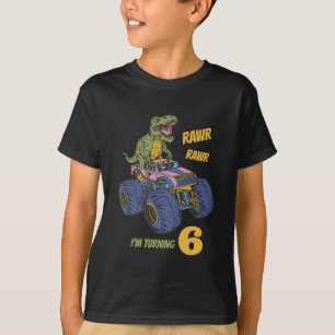 T-Rex Monster Truck Rawr Dinosaur Kids Birthday T-shirt