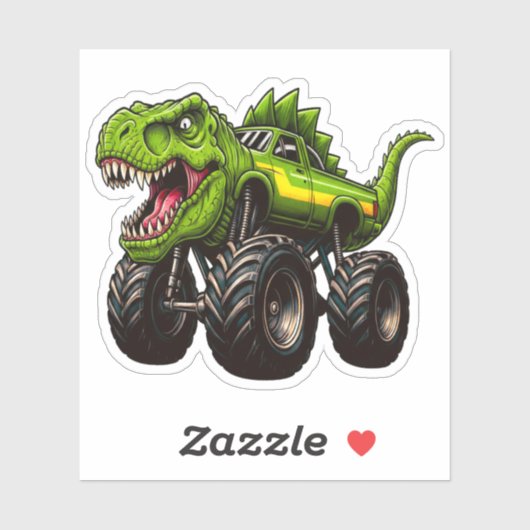 T-Rex Monster Truck  Sticker (Vel)