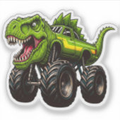 T-Rex Monster Truck  Sticker (Voorkant)