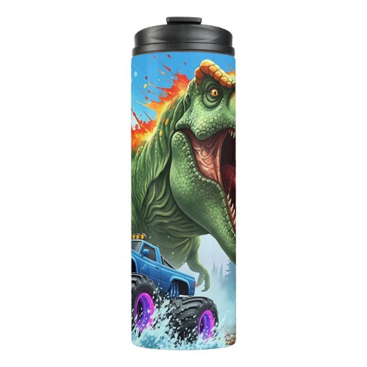 T-Rex Monster Trucks Construction Chaos Thermosbeker (Voorkant)