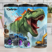 T-Rex Monster Trucks Construction Chaos Thermosbeker