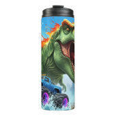 T-Rex Monstertrucks Bouwchaos Thermosbeker (Voorkant)