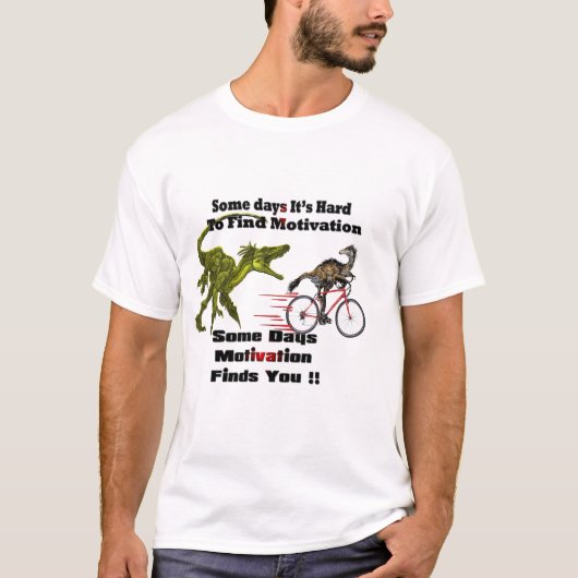 T-Rex Motivatie Shirt - Grappig Dinosaurus Mannen  (Voorkant)