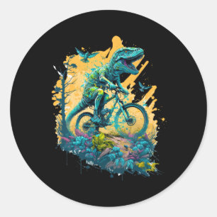 T-rex Mountainbike Trail Fietsen Tyrannosa Ronde Sticker