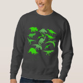 T-Rex Multiple Dinosaurs Collage Hoodie Sweatshirt (Voorkant)